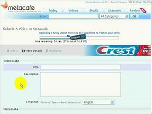 Submitting Videos to Metacafe