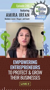 Starting and running a business is exciting, but the legal side can feel overwhelming. This week on the Grow Your Business & Grow Your Wealth podcast, we spoke with Amira Irfan, internationally recognized business lawyer and founder of A Self Guru, to uncover practical steps you can take to safeguard your business. Amira shared her inspiring journey, including how she turned her father's devastating $90,000 lawsuit into her life’s mission to help entrepreneurs avoid common legal mistakes. From a