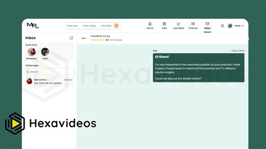 Motion Graphics & UI Animation | Explainer Video | Vet Work Platform