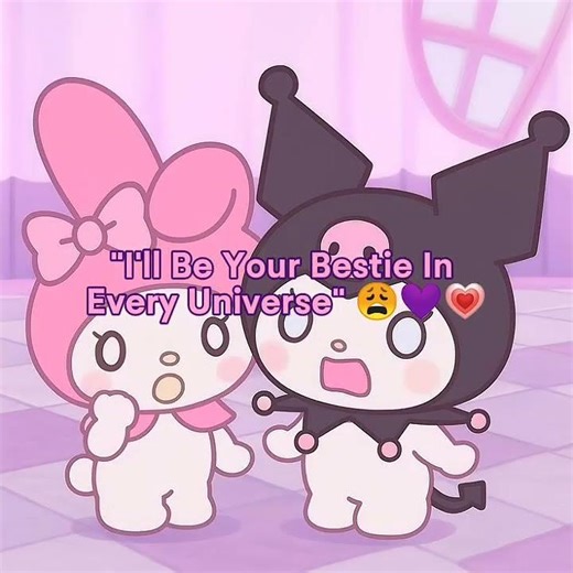 Besties In Every Universe!! 💜💗 #animeedit #besties #bff#knyedit #fypviralシ #teentitans#sanrio#shorts