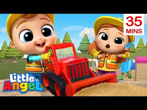 We Are Construction Workers + More Baby John Songs | Little Angel Nursery Rhymes