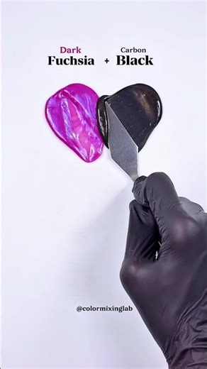 Let's Mixing Dark Fuchsia + Carbon Black Slime Color 😍 #colormixing #painting #art #artandcraft #art