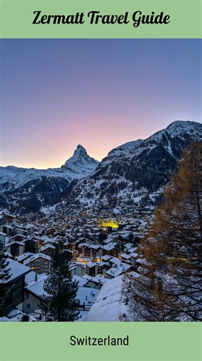 Tory l travel + food & drinks on Instagram: "Zermatt Mini‑Guide 🇨🇭✨ Snowglobe Swiss Alps adventures begin here — a picturesque, car‑free mountain village with Matterhorn views everywhere you turn. Zermatt is classic chalets, cozy streets, epic peaks, and unforgettable views that feel like a storybook come to life 🌄 Comment “LINK” and I’ll send you my full Zermatt travel guide to help you plan your dream Zermatt getaway ✨🗺️ with the info below + best restaurants, bars, getting to Zermatt & mo