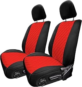 FH Group Custom Fit Seat Covers for Jeep Wrangler JL 4DR 2018-2023 Neoprene Water Resistant Automotive Seat Covers - Front Set Red