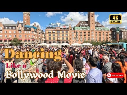 Copenhagen Flashmob Bollywood Style Dancing in City Center