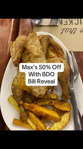 Max’s 50% Off with BDO Bill Reveal