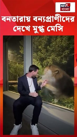 Vantara-য় বন্যপ্রাণীদের দেখে মুগ্ধ Messi | N18S | #shorts