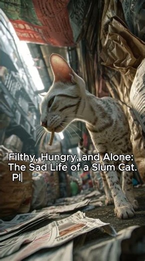 Filthy, Hungry, and Alone: The Sad Life of a Slum Cat #cat #sadcat #heartbreaking #emotionalcats