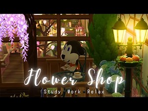 🌸 Cozy Flower shop | Soothing Piano Jazz + Gentle Rain▪️Study • Work • Relax 🎧