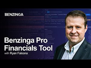 How To Use The Benzinga Pro Financials Tab | Benzinga Pro Tutorial