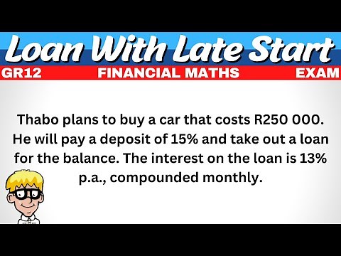 Financial Maths Grade 12 Exam Questions
