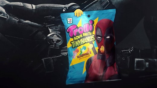 608K views · 10K reactions | Finally. Deadpool's package, revealed for the world to see. Introducing #TinyHands by Trolli, only at 7-Eleven. See #Deadpool2, in theaters May 18. Get tix at Deadpool.com. | Deadpool Movie | Facebook