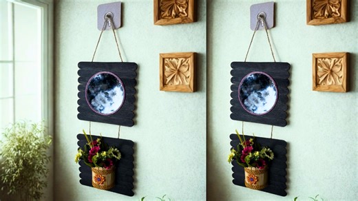 21K views · 317 reactions | Creative Wall Hanging with Popsicle Sticks | Home Decor DIY | JK Creation | Facebook