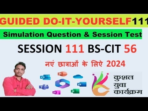GUIDED DO-IT-YOURSELF SESSION 111|| BS-CIT SESSION 56 [HINDI] #kyp #excel #youtube #yt