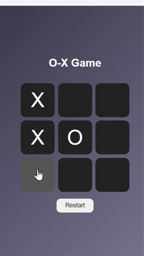Tic Tac Toe Game in JavaScript | Amazing Animation Project 🎮 #coding #javascript #gamedev #shorts