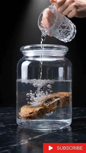 Rusty Toy to REAL Lamborghini — The Jar EXPLODES! 😱🖤 #shorts