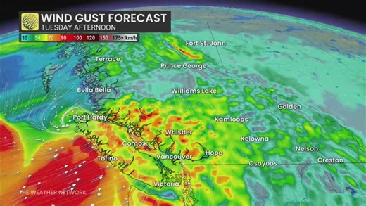 Pacific storm to bring heavy snow, strong winds to BC & Alberta