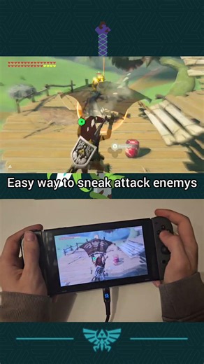 that is a easy way to sneak attack ememys in #zelda #botw #combo