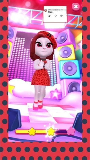 talking Angela color rojo ❤️😻 #talkingangela2