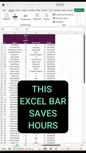 Excel Hidden Feature: Status Bar Calculations #shorts