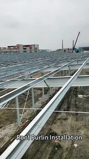 Steel Structure Roof C Purlin Installation