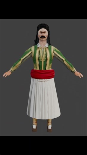 I make a new 3D model about the Greek Revolution Day 8 #history #1821 #greece #3dmodel #25march