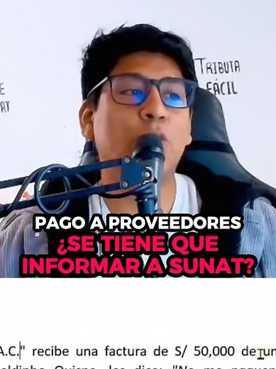 Informar a SUNAT cuando pagas una factura a terceros