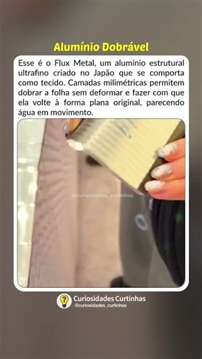 Alumínio dobrável como tecido #curisidades