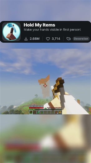 Hold My Items – Real First Person Hands in Minecraft