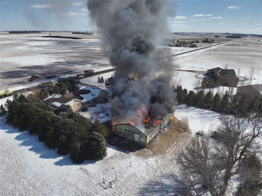 Shop fire north of Worthing Monday afternoon