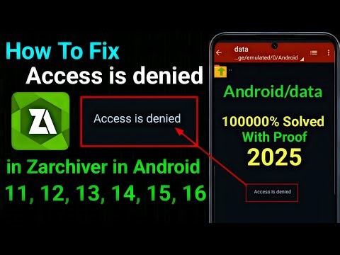 How to Fix the 'Access is Denied' Problem in Zarchiver | #zarchiver