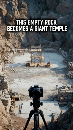 Building a Giant Stone Temple From Scratch 😳 #shorts