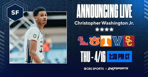 Four-star SF Christopher Washington Jr. set to announce college decision