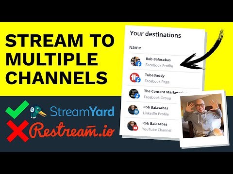 How to STREAM to MULTIPLE CHANNELS at Once Easily Using STREAMYARD (NO RESTREAM.IO needed!)