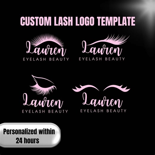 Custom Lash Logo Design, Eyelash Extension Branding, Beauty Logo, Done for You - Etsy