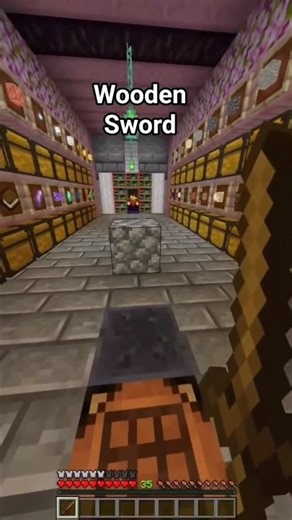 How to CRAFT WOODEN SWORD! Sword Burst #1 #Minecraft #Shorts