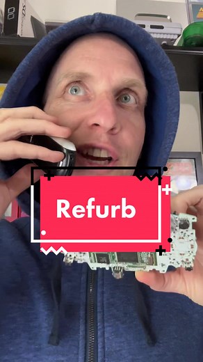 Napoleon tries to play his refurbished GBA from Stu’s Classics. #stusclassics #gameboyadvance #gba #gbasp