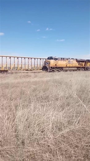 UP 5453 and mixed freight races, #train #railroad #unionpacific