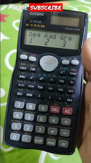 How to change angle from Degree to Radian to Gradian on Casio fx-991MS scientific calculator