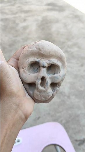 💀Mini Skull with Clay #artistshivdai #skull #tutorial #shortvideo #viral @artisShivdai