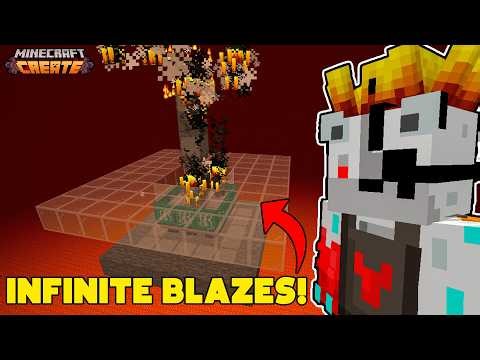Minecraft Create Mod EASIEST BLAZE Farm! | Build Tutorial