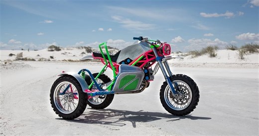 There's a Ducati hidden beneath this motocrosser ... with a sidecar!