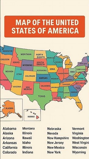 📍 #Map of the United States of America #🇺🇸 All 50 States Explained 🗺️✨ 720p #unitedstates #history