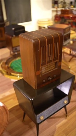 A Rare HMV Find: This Is the One and Only. Relics & Rarities presents a unique vintage tabletop radio, a centerpiece for any discerning collection. Step back in time with this His Master’s Voice (HMV) radio, a true collector’s gem from the 1930s–1940s. With its art-deco wooden design and the iconic Nipper the dog logo, this piece is more than a radio—it's a timeless part of broadcasting history. It's the perfect antique statement piece for interior decor, adding a layer of history to any space. 