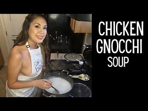 Side Boob Kitchen Chicken Gnocchi Soup (Olive Garden copycat recipe)