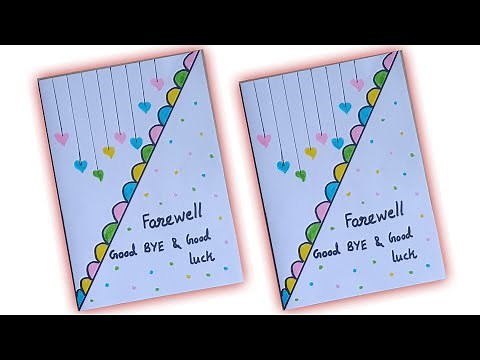 DIY Greeting card for Farewell Day • Handmade FAREWELL CARD • easy farewell card • farewell card