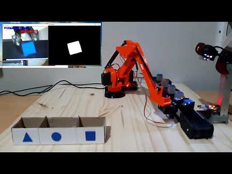 Vision Artificial usando una brazo robótico y una cinta transportadora (Python, OpenCV, Arduino)