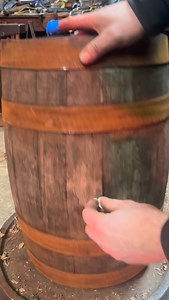 Replacing a broken Firkin stave. No electric, only hand tools. (Except for the lights in the Cooperage lol) #cooper #barrel #beer #traditional #repair | Euan Findlay