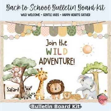 Safari Jungle Bulletin Board Kit: Wild About Learning