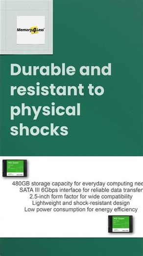 WD Green 480GB SSD Fast SATA 6Gbps Upgrade | Boost Your PC Speed #WDS480G1G0A